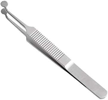 iplusmile Meibomian Gland Expressor Stainless Steel Eyelid Massage Forceps Prevent Excessive Force for Dry Eyes (Round)