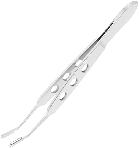 Stainless Steel Meibomian Gland Expressor Professional Forceps Eyelid Massage Tweezers Eyelid Forceps Tip for Dry Eyes, Rectangle Tip