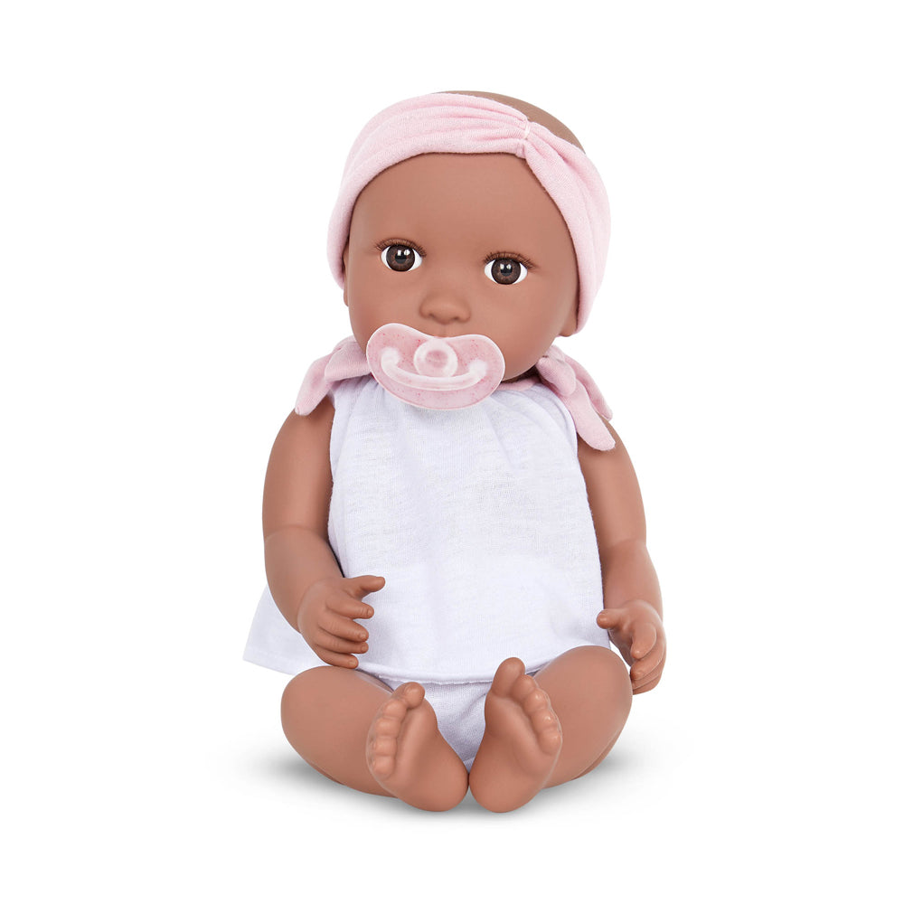 LullaBaby 14" Baby Doll with Outfit and Headband Style 2