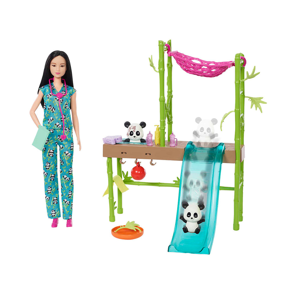 Barbie Panda Care And Rescue Playset With Doll And 20+ Accessories, Plus Color Change Feature