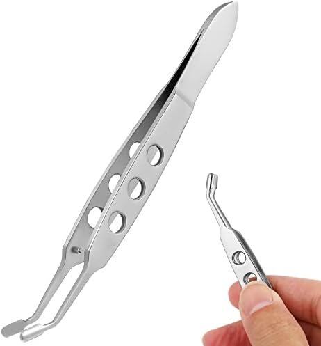 POPETPOP Meibomian Gland Expressor Tweezers- Stainless Steel Arita Tauber Eyelid Massage Tweezers Meibomian Gland Expressor Forceps for Issue Dry Eyes