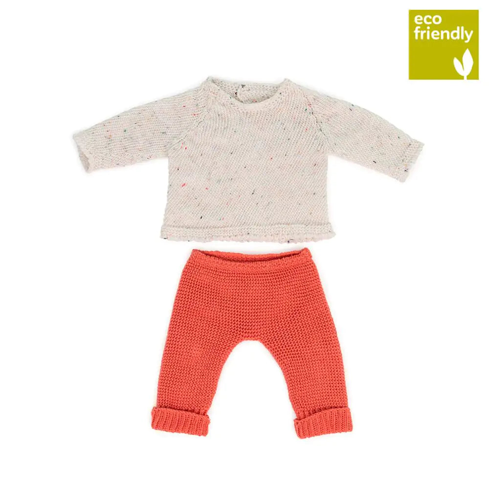 Miniland Knitted Doll Outfit 15” | Sweater & Trousers
