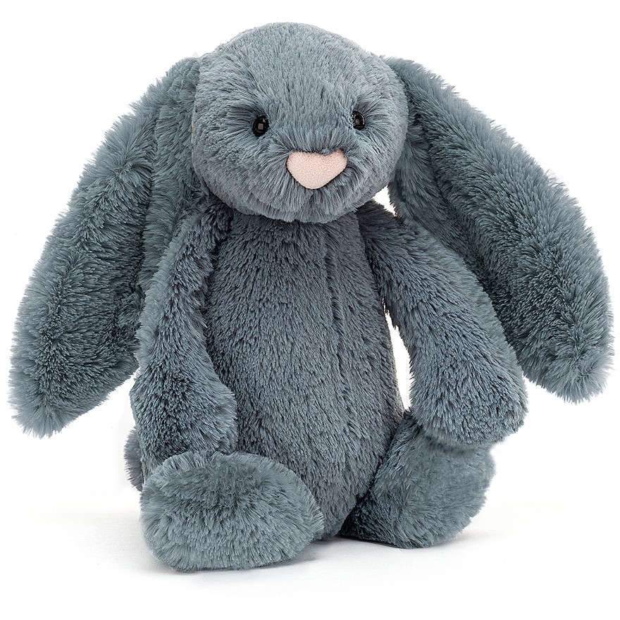 Jellycat Medium Bashful Dusky Blue Bunny