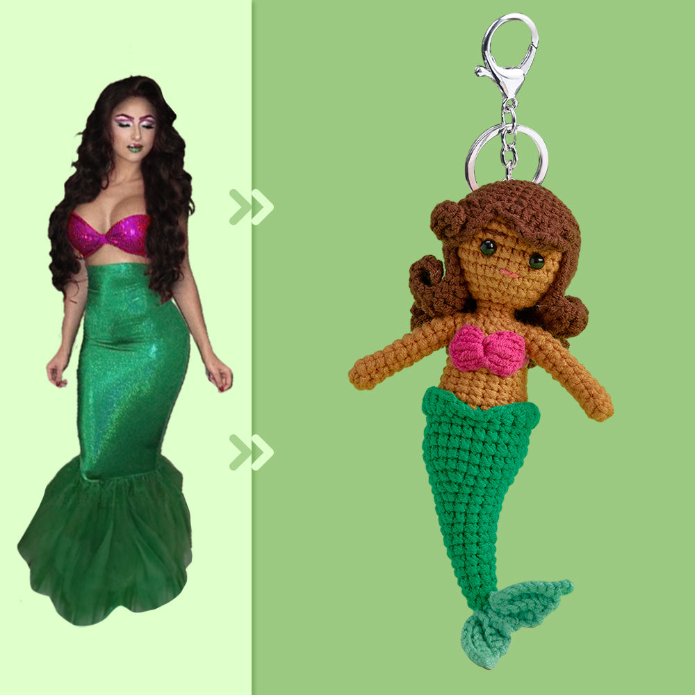Full Body Customizable 1 Person Custom Crochet Doll Personalized Gifts Handwoven Mini Dolls - Mermaid
