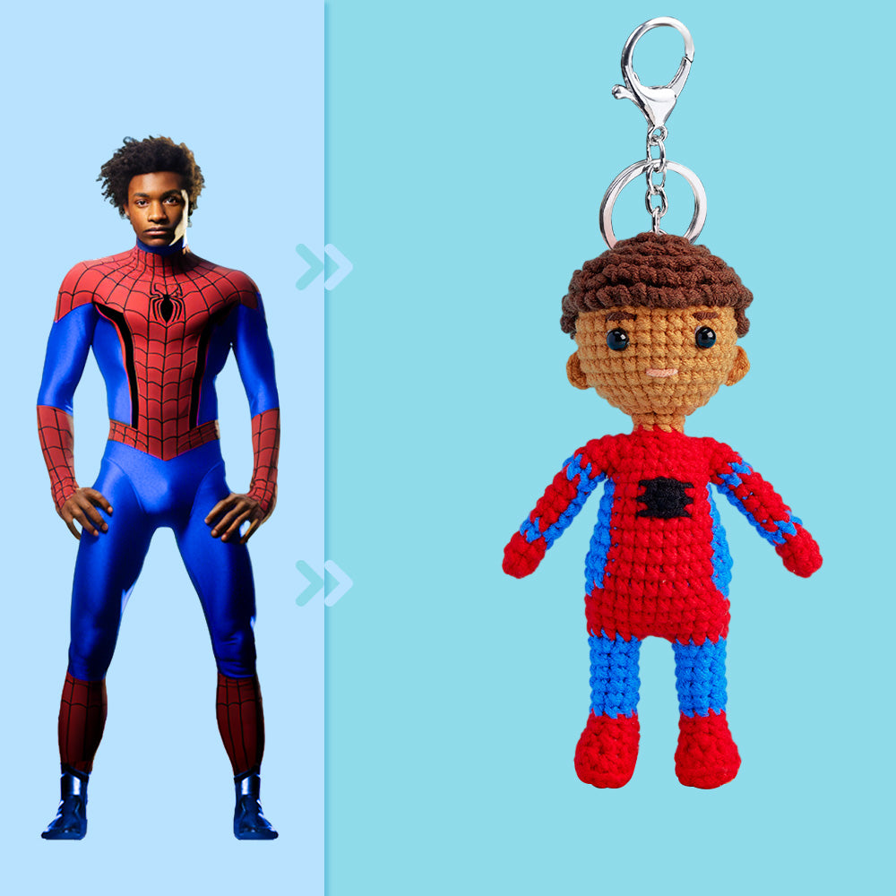 Full Body Customizable 1 Person Custom Crochet Doll Personalized Gifts Handwoven Mini Dolls - Spiderman