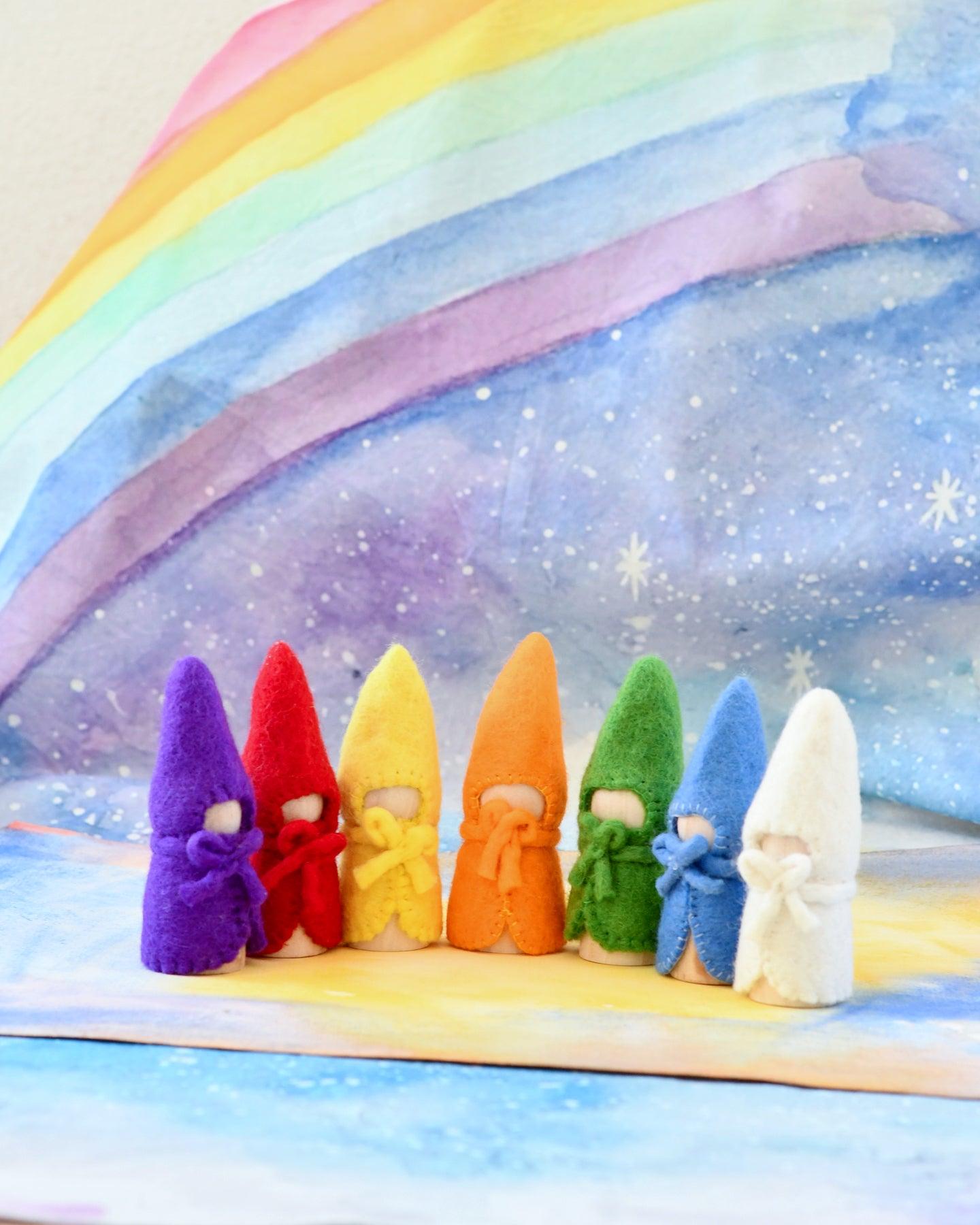 Felt Waldorf Colours of the Week Peg Dolls