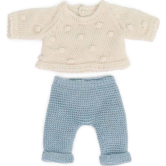 Miniland Knitted Doll Outfit 8 1/4" | Sweater & Trousers