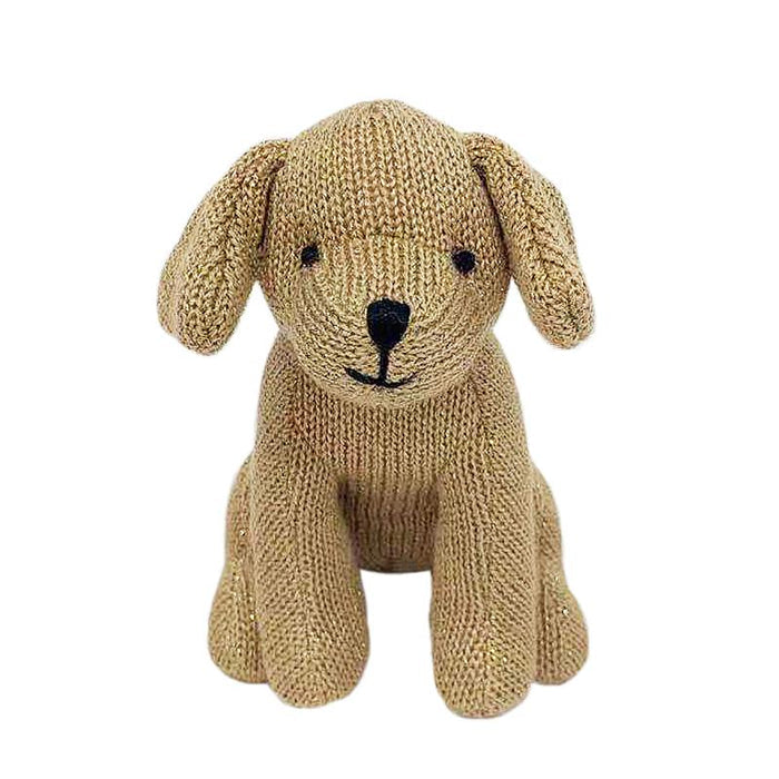 MON AMI Bentley Puppy Knit Rattle