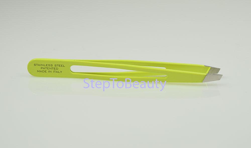 Ultra Aero Tweeze Stainless Steel - Neon Yellow Slant Tip