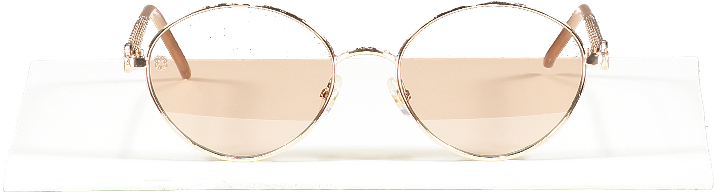 ellie saab Metallic Rose Gold Sunglasses