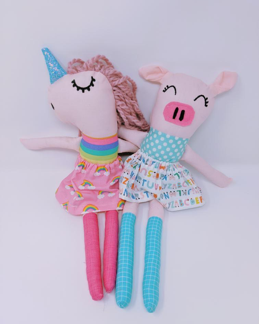 Pops of Whimsy Doll - Pig