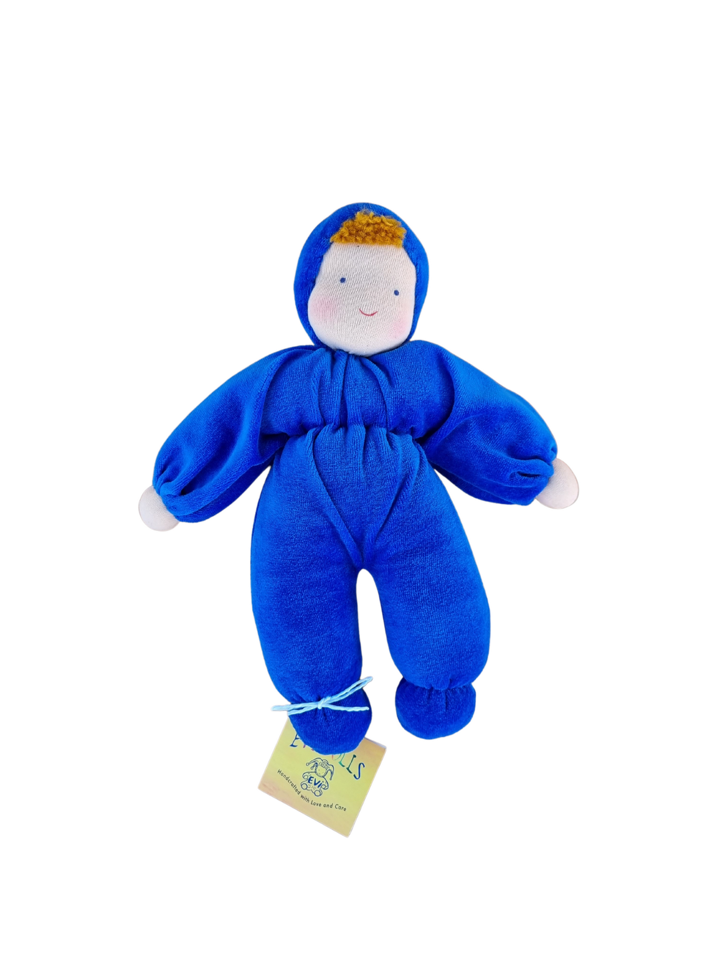 Evi Cuddle Baby - Handmade Doll - Dark Blue
