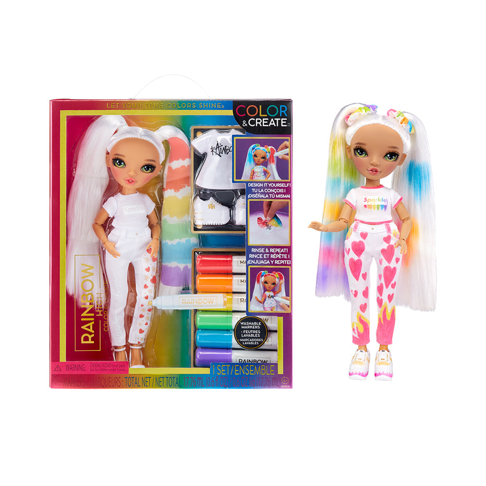 Rainbow High Color & Create Fashion Doll- Green Eyes