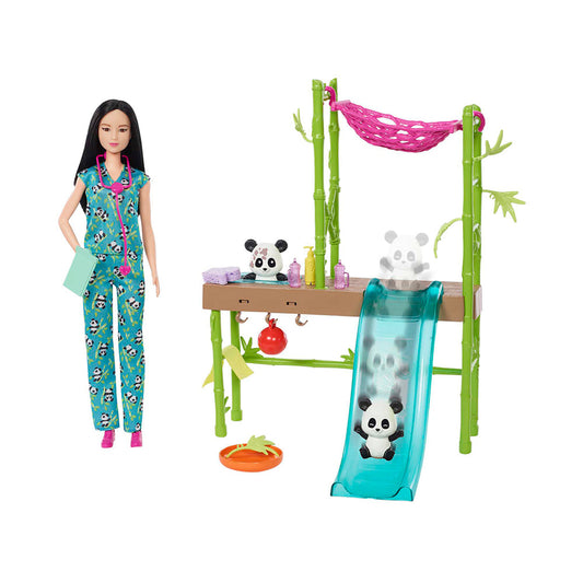 Barbie Panda Care And Rescue Playset With Doll And 20+ Accessories, Plus Color Change Feature