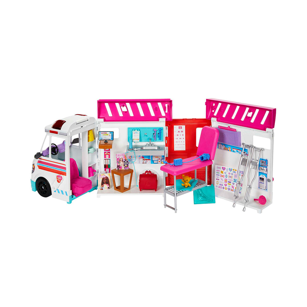 Barbie Toys, Transforming Ambulance And Clinic Playset, 20+ Accessories, Care Clinic