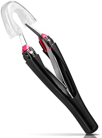 Lurrose Automatic Elastic Eyebrow Tweezer Retractable Tweezer for Eyebrow Removal (Color Random)
