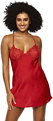 Felina Rita Lace & Satin Chemise Babydoll Lingerie