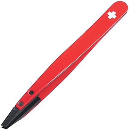 Rubis Classic Techno Swiss Cross Tweezers, Epoxy Coated Stainless Steel for Precise Eyebrows and Hair Removal 1KS101,Rubis Switzerland Swiss Made World Renowned Precision