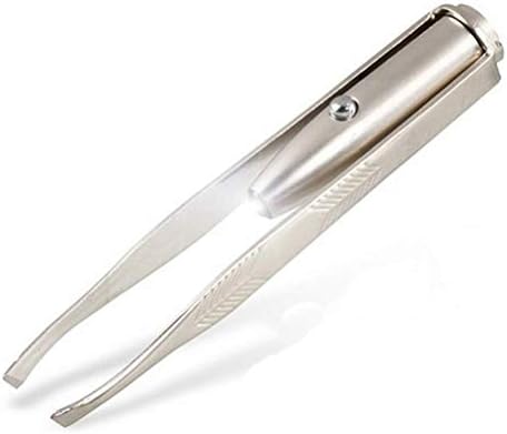 Eyebrow Tweezers with LED light Eyebrow Hair Removal Tool Illuminating Kit (2 PCS)