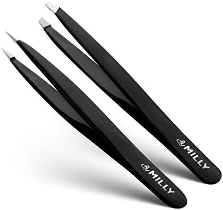 By MILLY Slant and Point Tip Tweezers Set