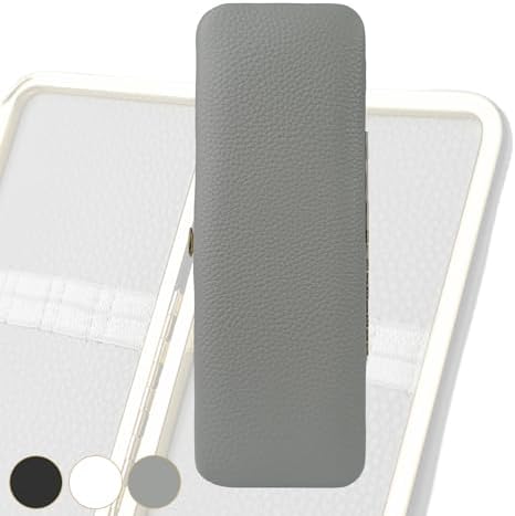 SEEDEW Lash Tweezers Organizer, Eyelash Extension Tweezers Bag, Soft PU Leather 8 Positions Rounded Corners Portable, Individual Storage Case Box for Tweezers, Makeup Brush, Slender Small Tools(Grey)