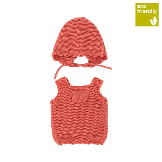 Miniland Knitted Doll Outfit 12 5/8" | Coral