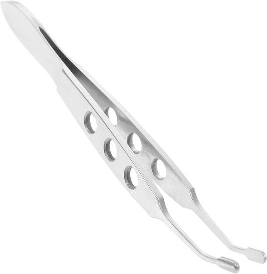 Eyelid Massage Tweezers, Stainless Steel Meibomian Gland Expressor Multi-Function Arita Tauber Expressor Forceps for Dry Eyes (Silver)