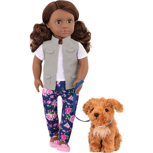 Our Generation 18" Doll Malia & Pet Poodle