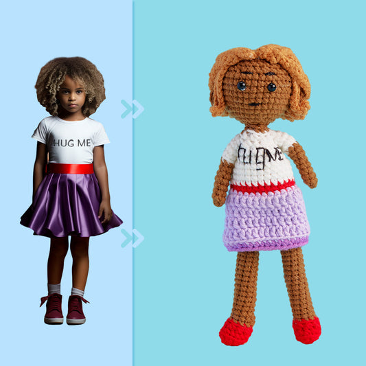 Full Body Customizable 1 Person Custom Crochet Doll Personalized Gifts Handwoven Mini Dolls - Hug Me Girl