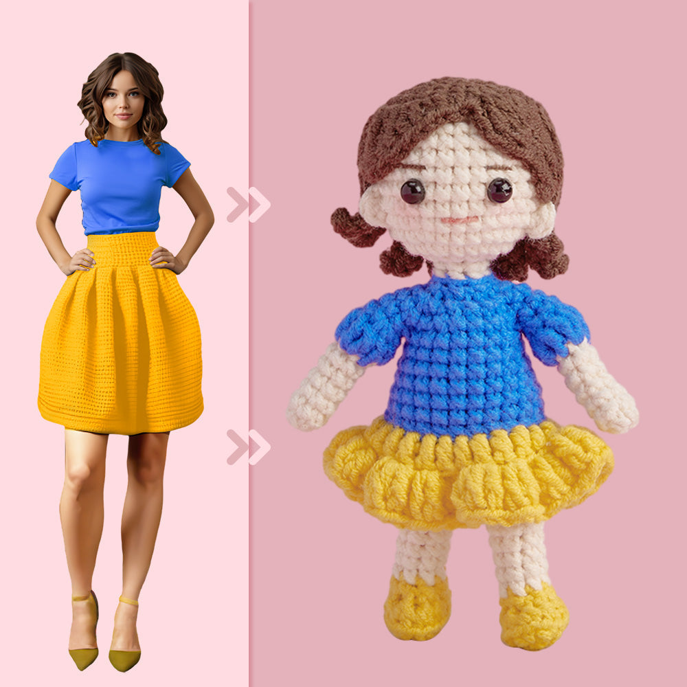 Full Body Customizable 1 Person Custom Crochet Doll Personalized Gifts Handwoven Mini Dolls - Snow White