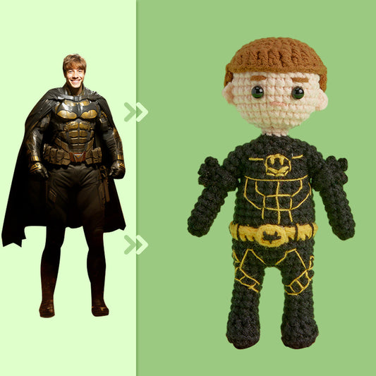 Full Body Customizable 1 Person Custom Crochet Doll Personalized Gifts Handwoven Mini Dolls - Batman