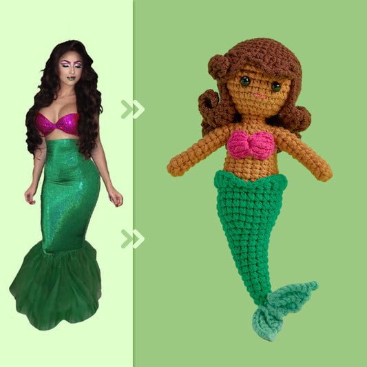 Full Body Customizable 1 Person Custom Crochet Doll Personalized Gifts Handwoven Mini Dolls - Mermaid