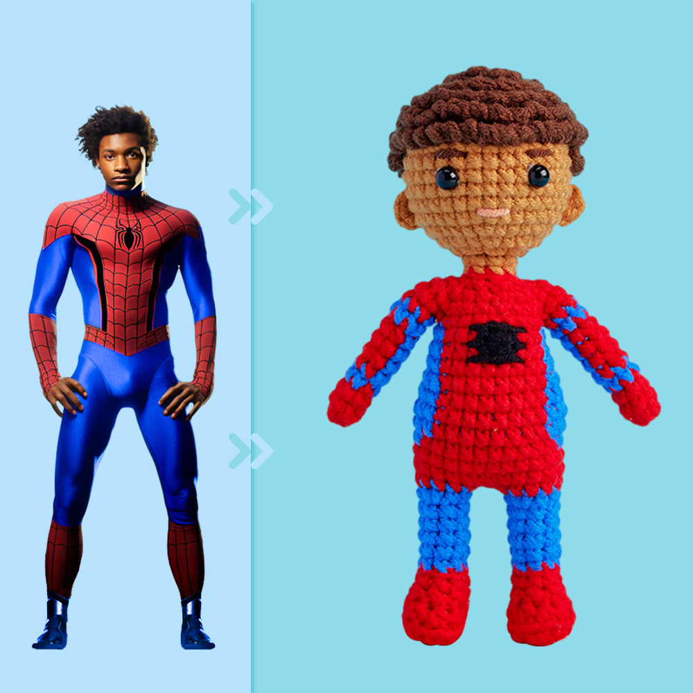 Full Body Customizable 1 Person Custom Crochet Doll Personalized Gifts Handwoven Mini Dolls - Spiderman
