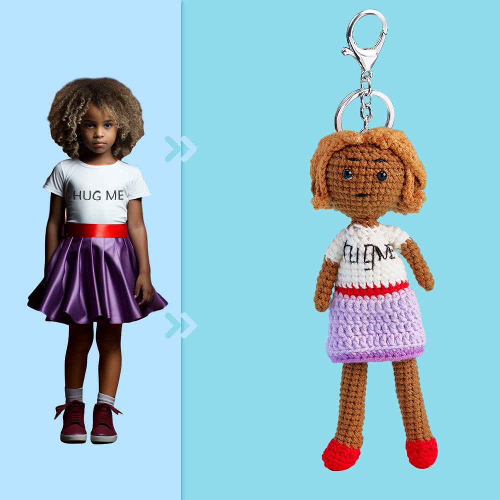 Full Body Customizable 1 Person Custom Crochet Doll Personalized Gifts Handwoven Mini Dolls - Hug Me Girl