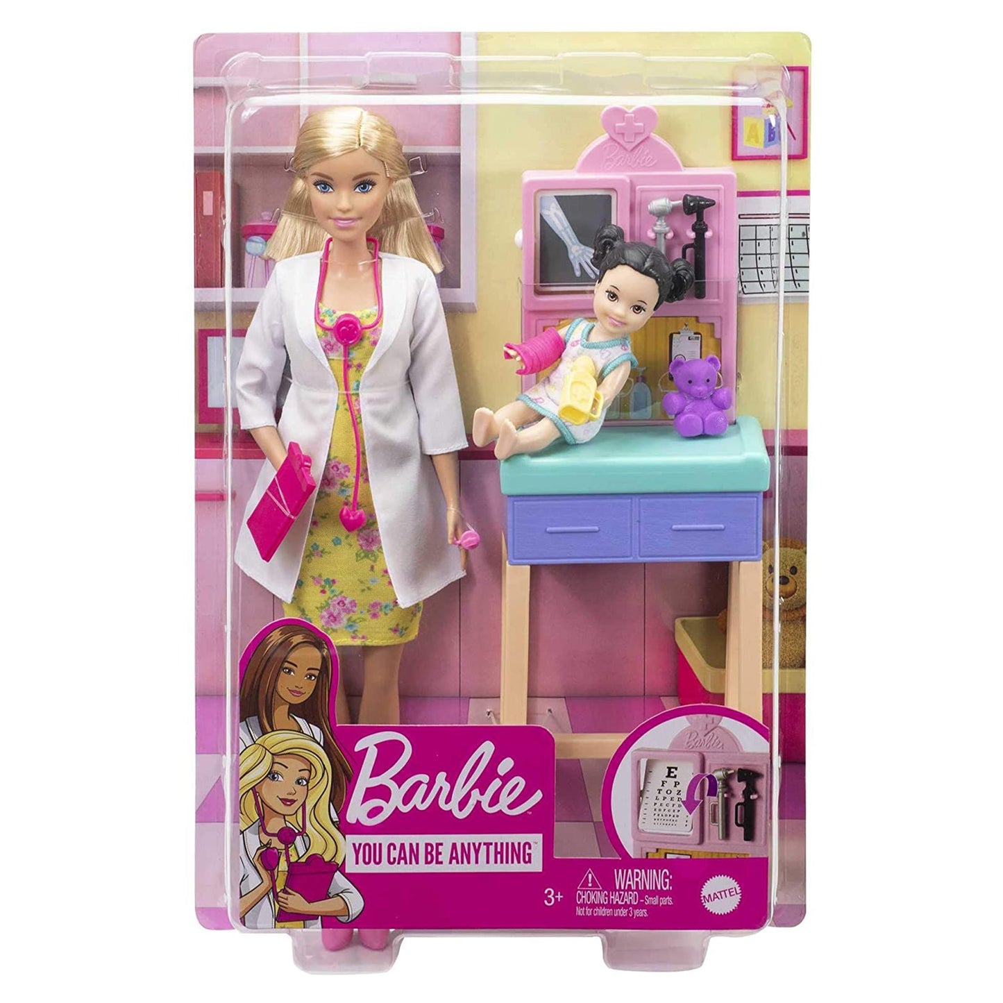 Barbie Careers You Can Be Anything Pediatrician Blonde Doll Set