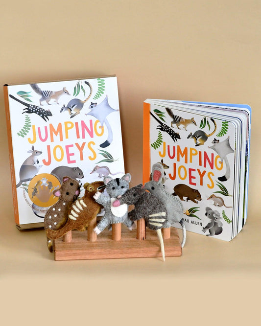 Jumping Joeys Finger Puppets and Book Set by Sarah Allen