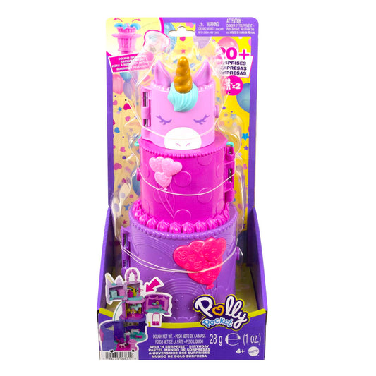 Polly Pocket Spin 'N Surprise Birthday Unicorn Cake Playset