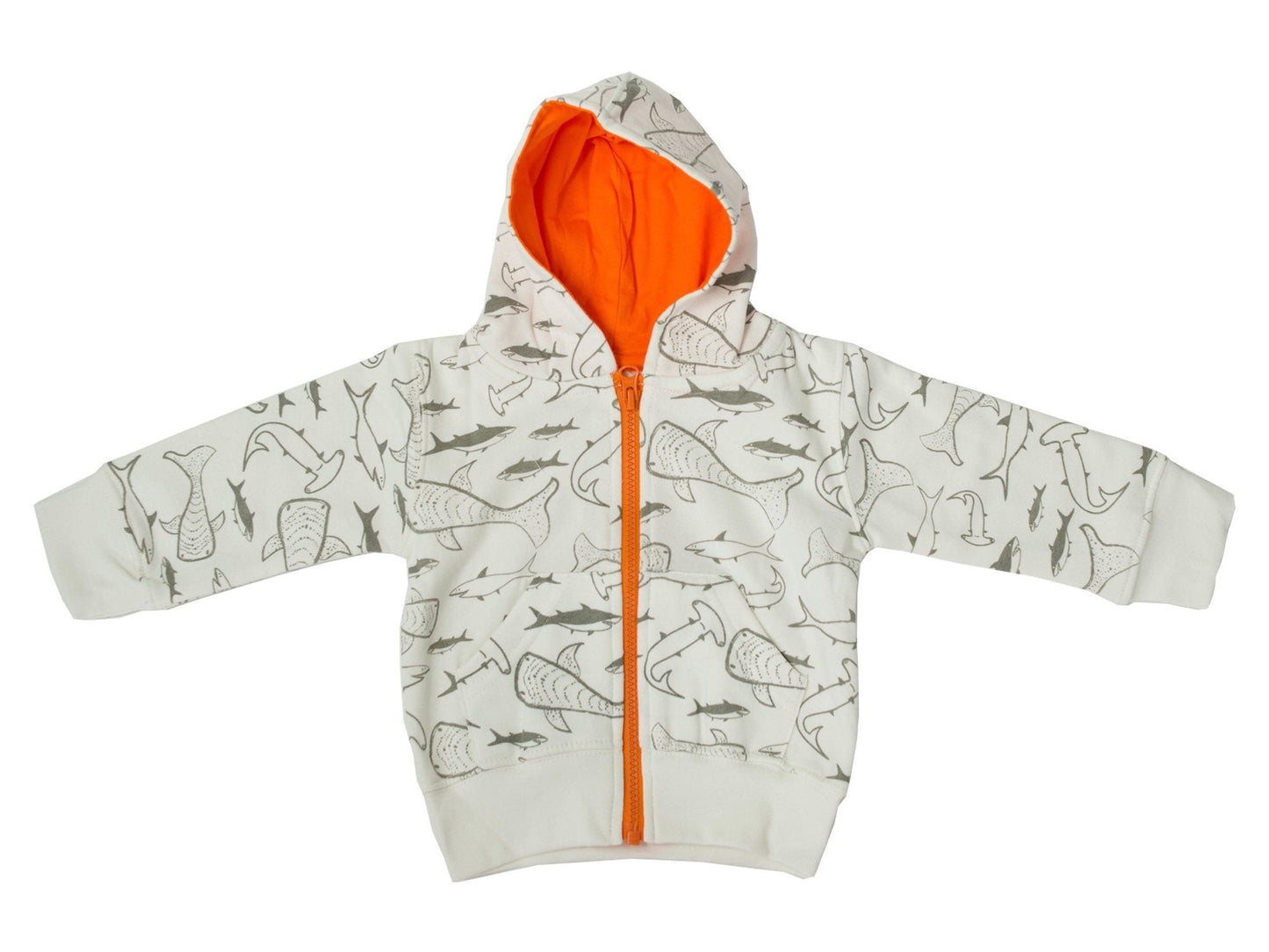 Baby Shark Hoodie Kids' + Baby Tops Mirasa Design 3m Orange