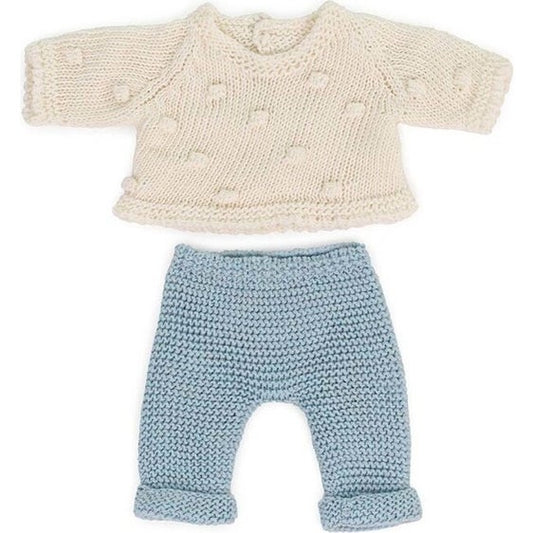 Miniland Knitted Doll Outfit 8 1/4" | Sweater & Trousers