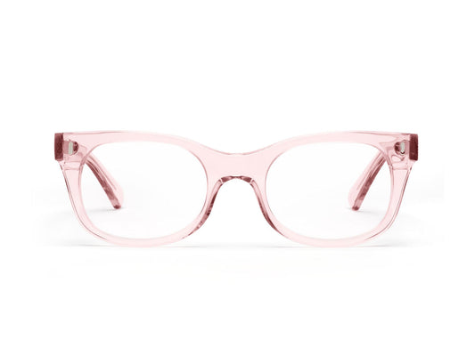 Bixby Reading Glasses Eyeglasses Caddis 0.0 Polished Clear Pink