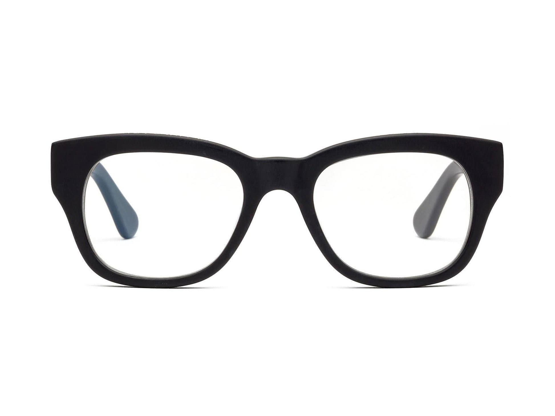 Miklos Reading Glasses, Matte Black Eyeglasses Caddis 0.0