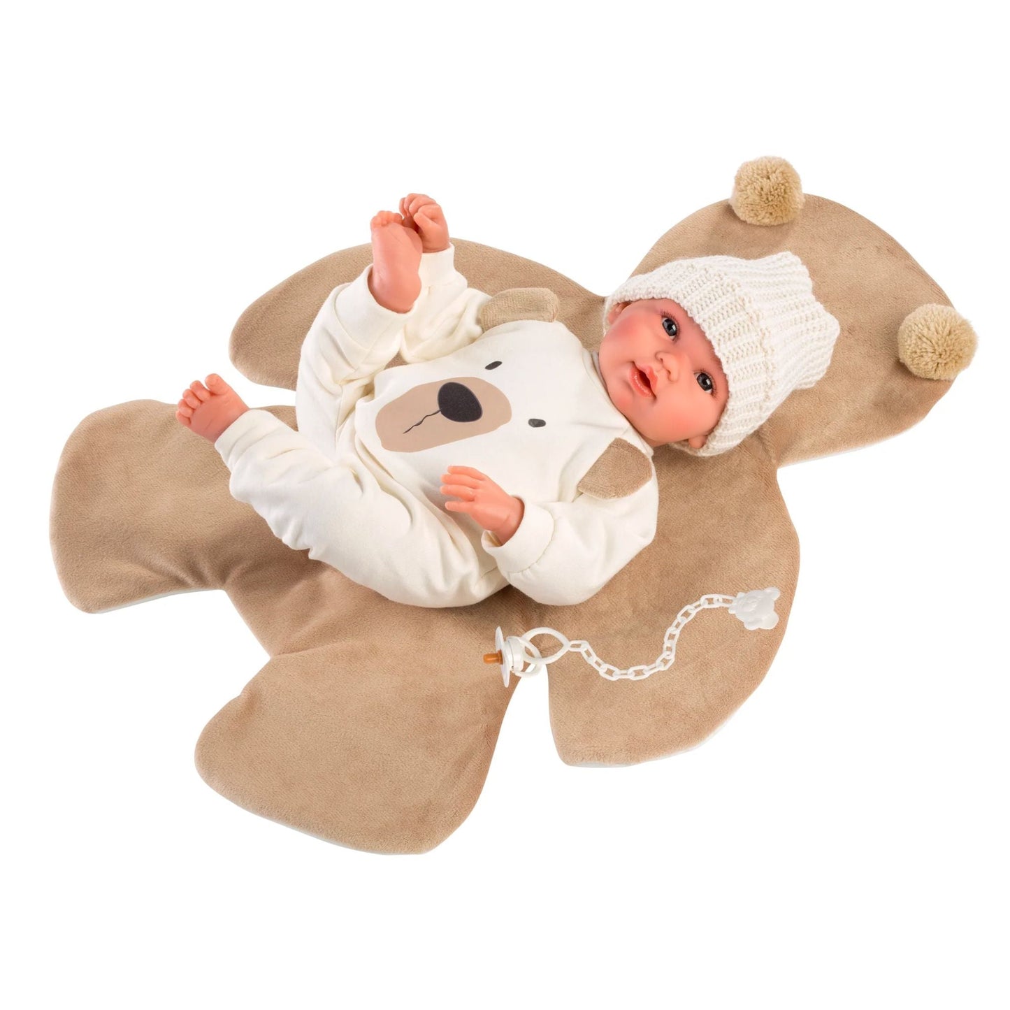 Newborn Doll Carlos with Bear Blanket