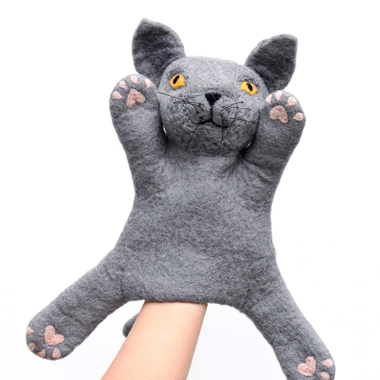 Hand Puppet - British Shorthair Grey Cat
