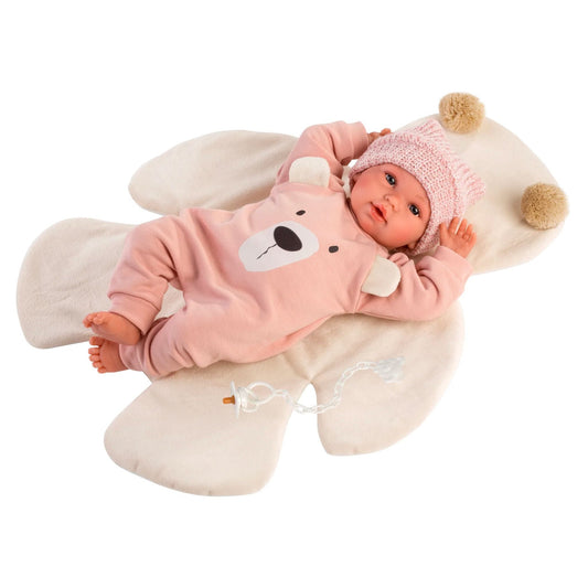 Newborn Doll Claudia with Bear Blanket