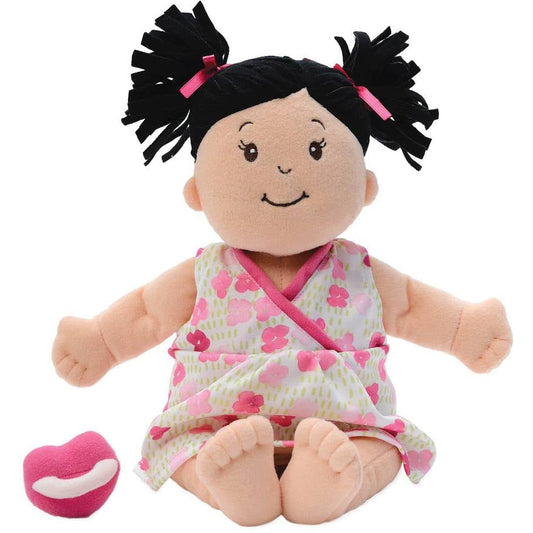 Manhattan Toy Baby Stella | Peach Doll with Black Hair