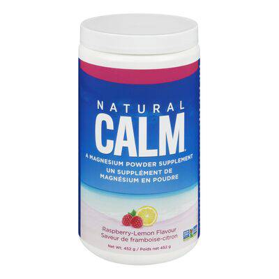 Natural Calm Ionic Magnesium Citrate Powder Organic Raspberry-Lemon 452g