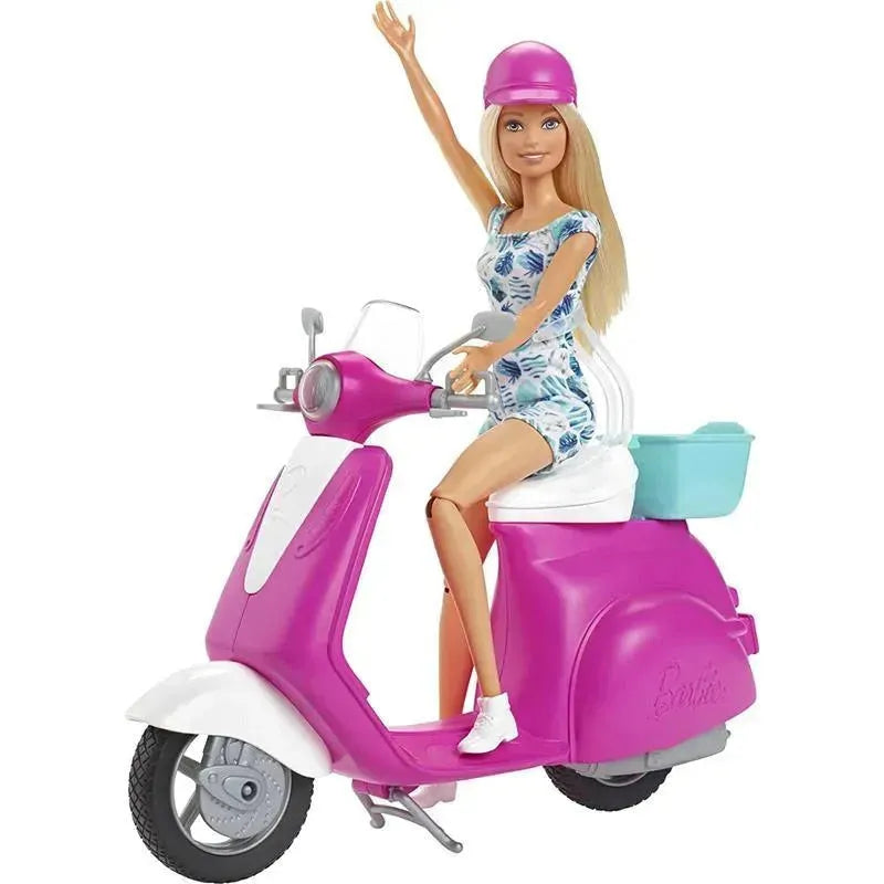 Tomy - Barbie Doll & Scooter Playset