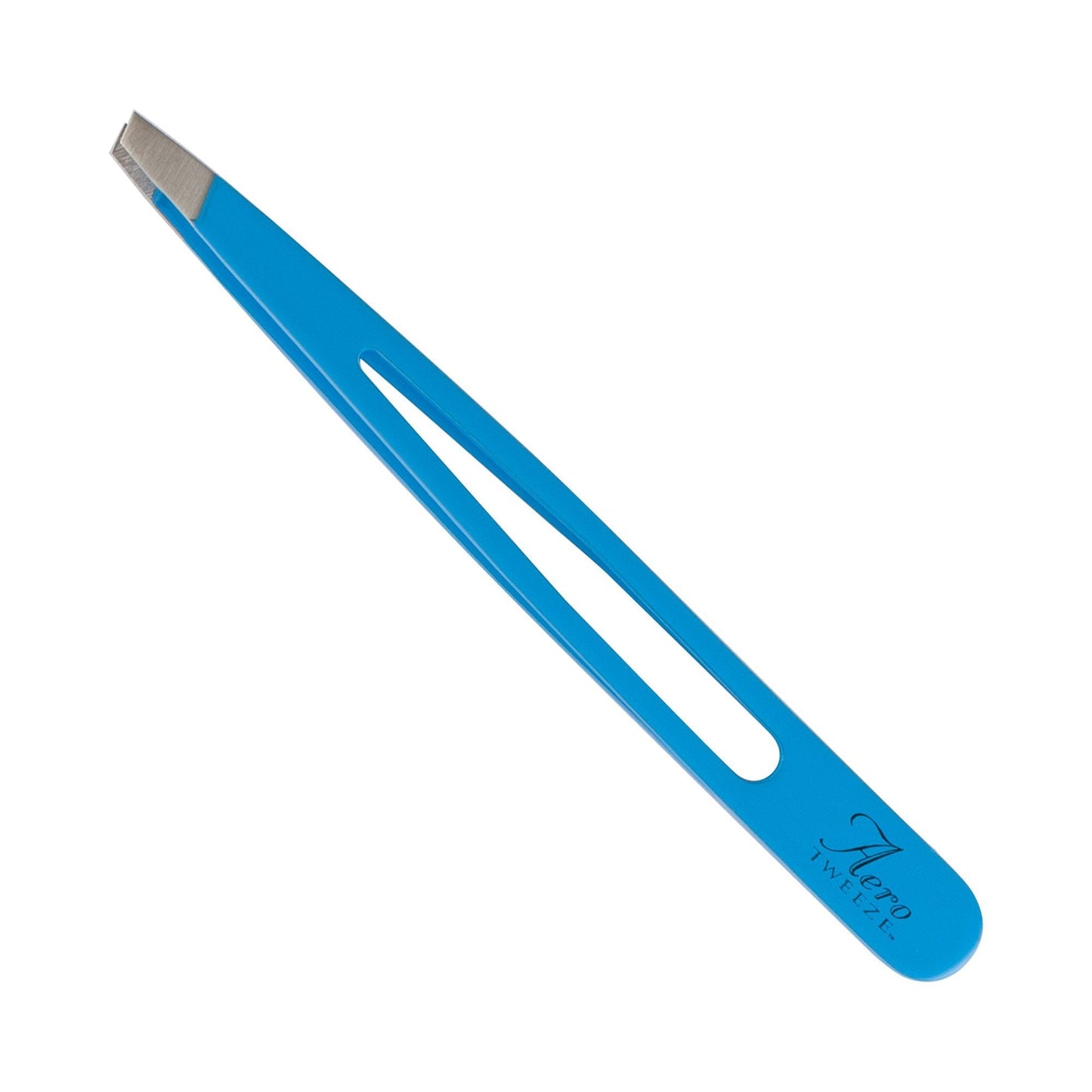 Tweezers Ultra Aero Tweeze Slant Tip Stainless Steel Tweezers, Blue